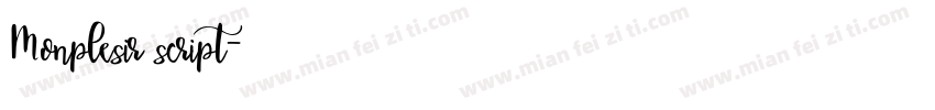 Monplesir script字体转换